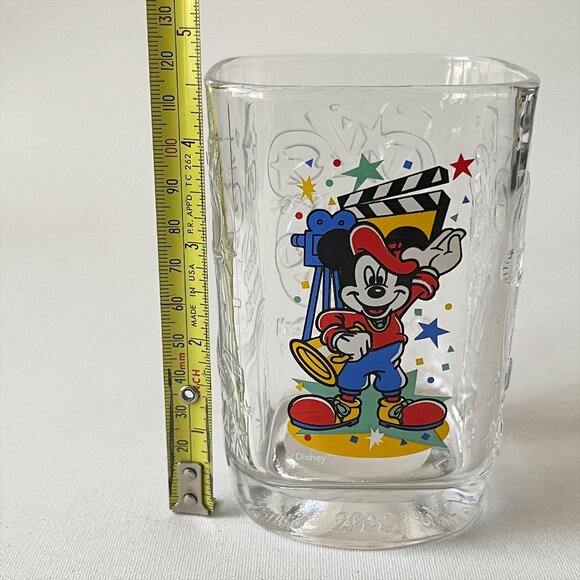 Disney Mickey Mouse Glass Cup 2000 Vintage Collectible McDonald’s 3D France - Picture 7 of 8